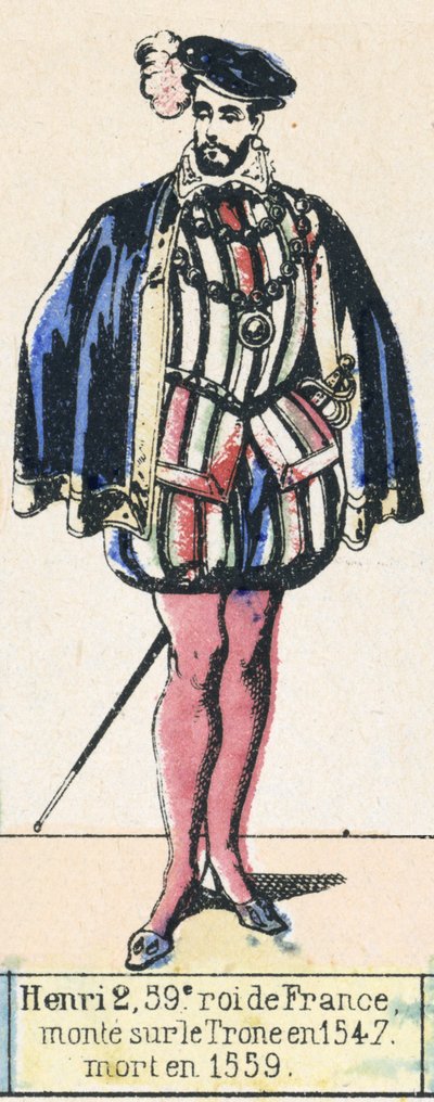 Enrique II, 59º rey de Francia, subió al trono en 1547, murió en 1559 de French School