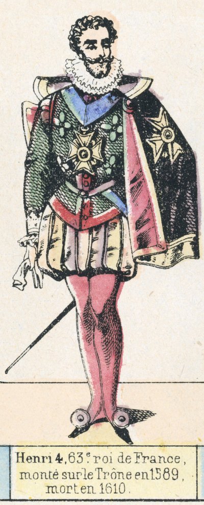 Enrique IV, 63º rey de Francia, subió al trono en 1589, murió en 1610 de French School