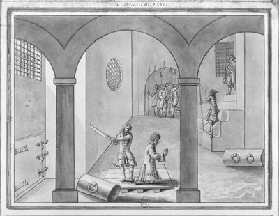Enrique II, duque de Montmorency decapitado en Toulouse el 30 de octubre de 1632 de French School