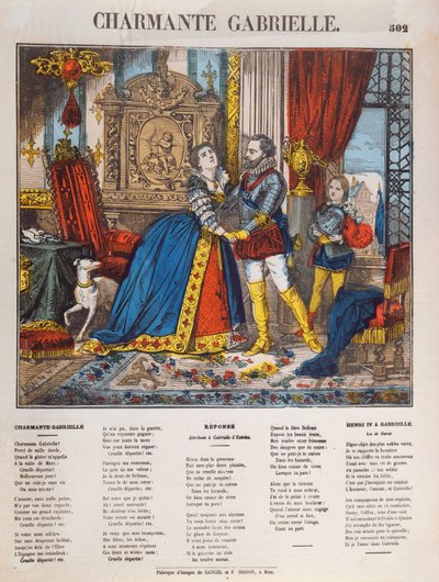 Enrique IV (1553-1610), Rey de Francia y su amante Gabrielle d