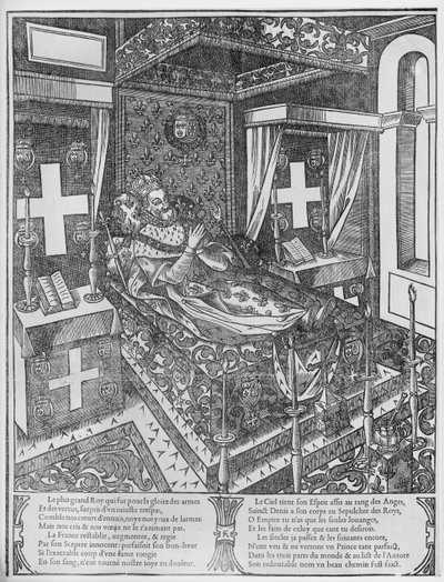 Enrique IV en su lecho de muerte, 1610 de French School
