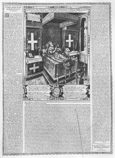 Enrique IV (1553-1610) en su lecho de muerte, 1610 de French School