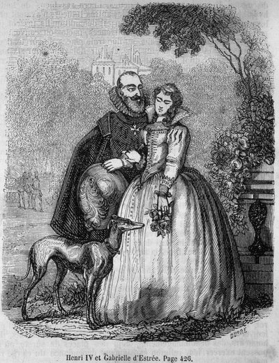 Enrique IV (1553 - 1610) y Gabrielle d