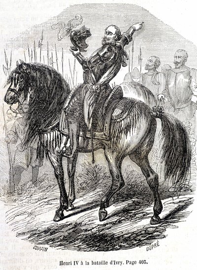 Enrique IV (1553 - 1610) en la Batalla de Ivry (14/03/1590) - en 