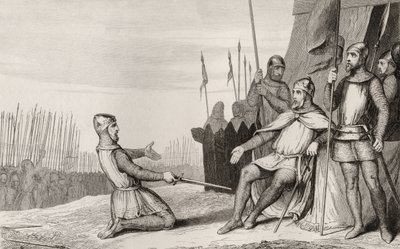 Enrique I (1008-60) perdona a su hermano Robert-Le-Vieux, de 