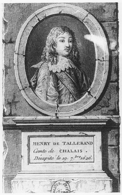 Henri de Talleyrand, Conde de Chalais (grabado) de French School