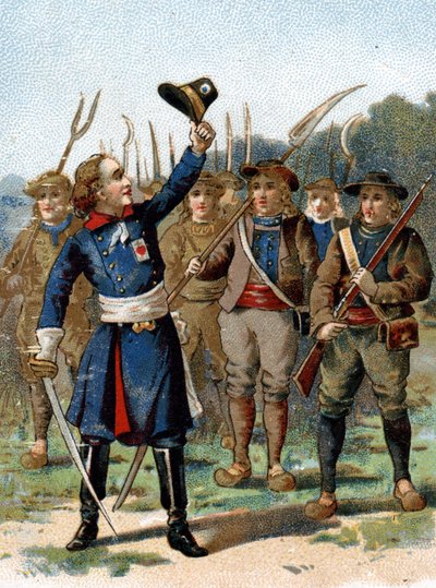 Henri du Vergier, conde de La Rochejaquelein (o Verger de La Rochejacquelein) (1772-1794), jefe soldado. Tiene una marca en el pecho de French School