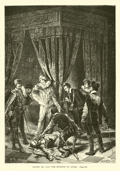 Enrique III y el asesinato de Guisa de French School