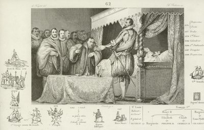 Enrique III de Francia en su lecho de muerte, 1589 de French School