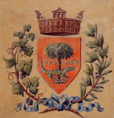 Armas heráldicas de la ciudad de Nimes de French School