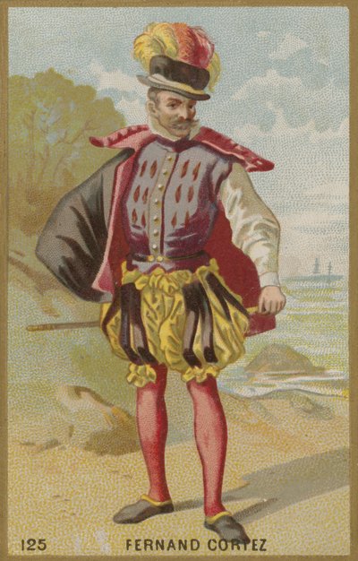 Hernán Cortés, conquistador español de French School