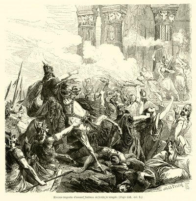 Hircan toma por asalto Sichem y quema el templo de French School