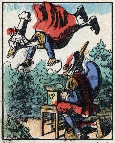 Historia del Dr. Pulcinella (Polichinela). Grabado en madera de Imaging Pellerin - Epinal, sd. Finales del siglo XIX. de French School