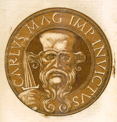 Emperador del Sacro Imperio Romano Carlomagno de French School