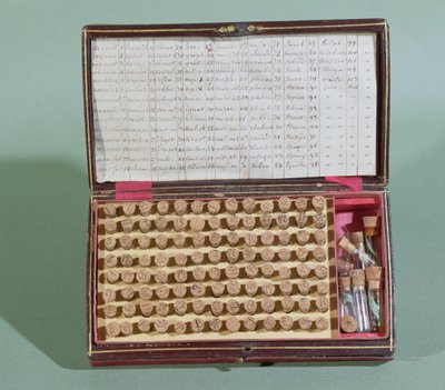 Maletín de medicina homeopática, segunda mitad del siglo XIX de French School