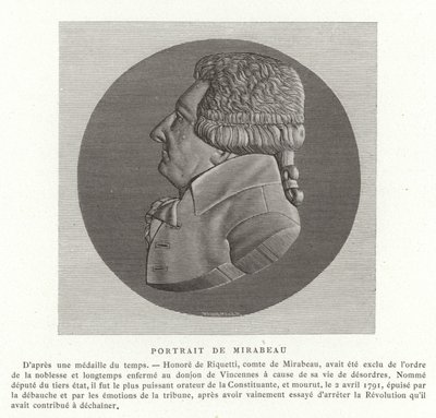 Honoré Gabriel Riqueti, conde de Mirabeau de French School