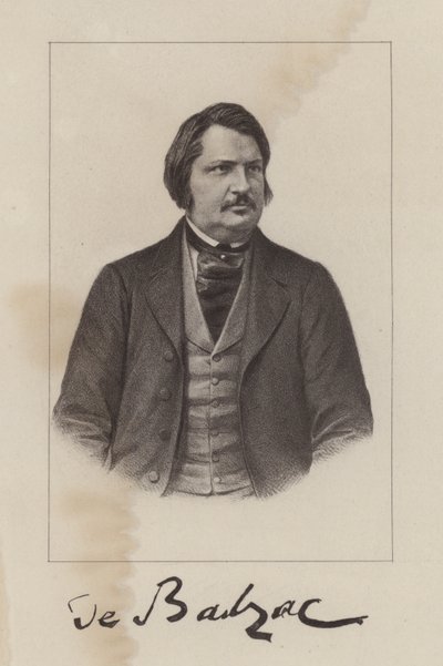 Honoré de Balzac, novelista y dramaturgo francés de French School