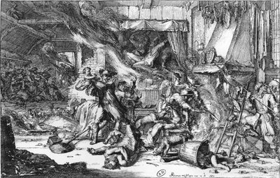 Horrores infligidos por los franceses en Holanda, 1673 de French School