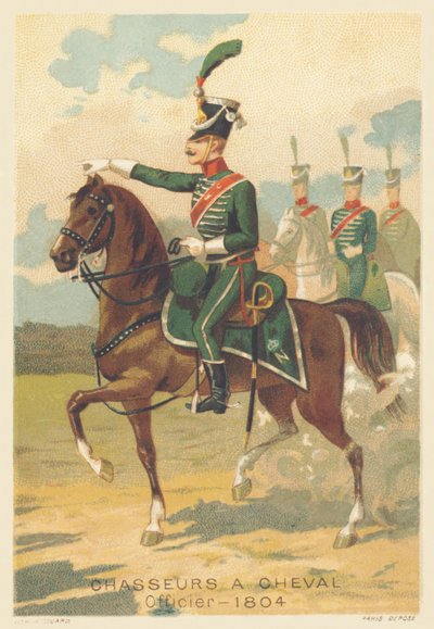 Cazadores de caballos, Oficial en 1804 de French School