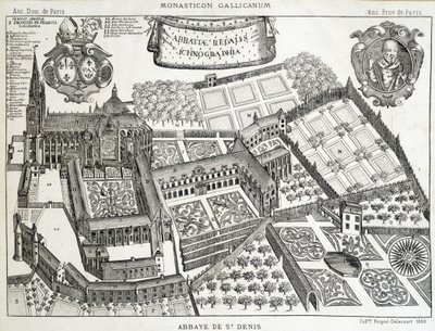 Perspectiva del jinete de la Abadía de Saint Denis de French School