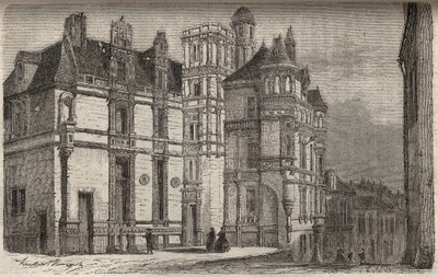 Hotel de Anjou en Angers - grabado en “Histoire de France” por Victor Duruy (1811-1894) - 1882 de French School
