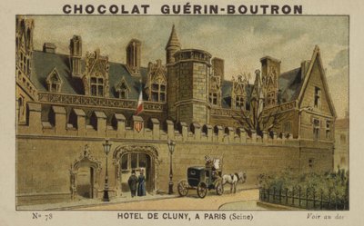 Hotel de Cluny, en París, Sena de French School