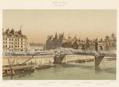 Hotel de Ville, 28 de julio de 1830 de French School