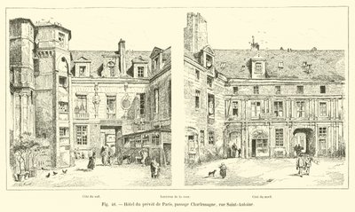Hotel del preboste de París, pasaje Charlemagne, rue Saint-Antoine de French School
