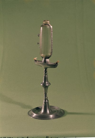 Lámpara horaria, 1677 de French School
