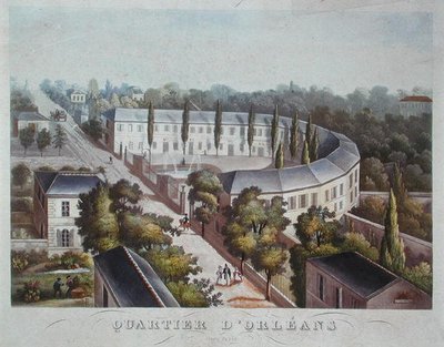 Proyecto de vivienda (completado) en el Quartier Orleans, rue Halle, c.1840-50 de French School