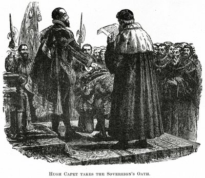 Hugh Capet toma el juramento, c.1882 de French School