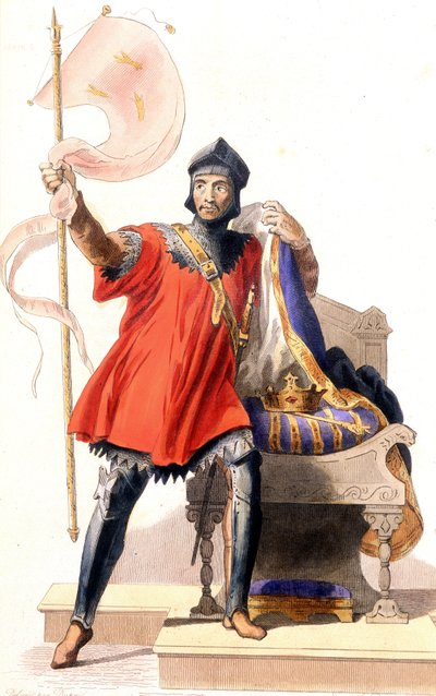 Hugues Capet y su estandarte - en 