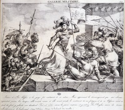 Guerra de los Cien Años: Juana de Arco en el sitio de Orleans de French School