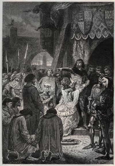 Guerra de los Cien Años: La rendición de Calais de French School