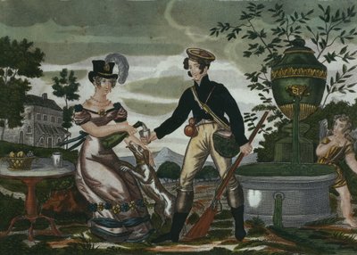 Encuentro de caza, lámina 2, principios del siglo XIX de French School