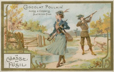 Caza con armas de French School