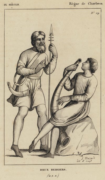 IX Siecle, Regne de Charles II, Deux Bergers de French School