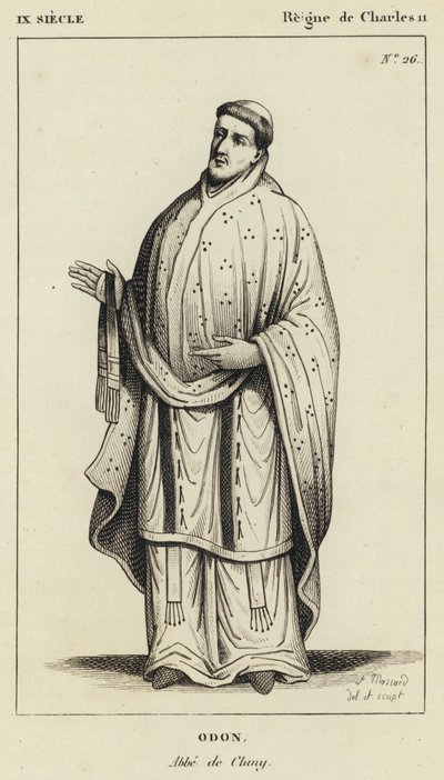 IX Siecle, Regne de Charles II, Odon, Abbe de Cluny de French School