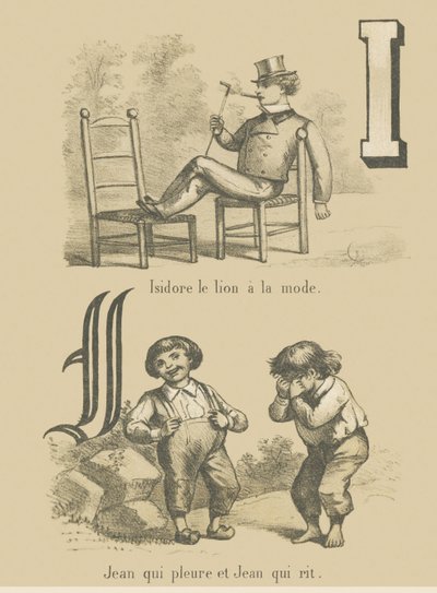 I J: Isidoro el león de moda/John llorando y John riendo de French School