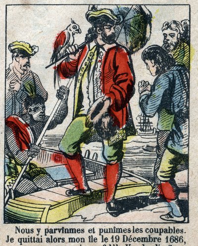 Ilustración para el libro de Daniel Defoe 
