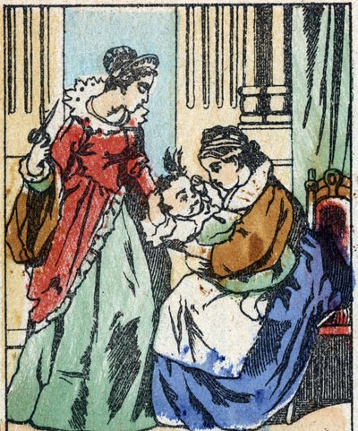 Ilustración para “Riquet a la houppe”, cuento de Charles Perrault (1628-1703), escritor francés. Grabado en madera de Imaging Pellerin - Epinal, finales del siglo XIX. de French School