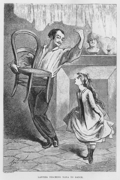 Ilustración para El Asesino, una novela realista, de Emile Zola de French School