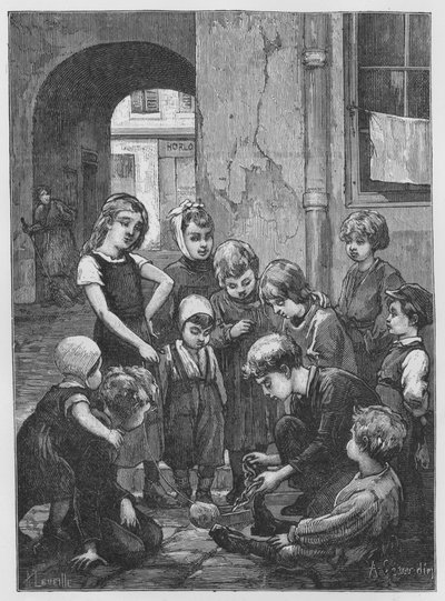 Ilustración para El Asesino, una novela realista, de Emile Zola de French School