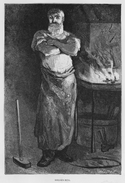 Ilustración para El Asesino, una novela realista, de Emile Zola de French School