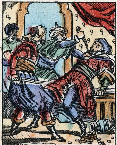 Ilustración de los cuentos de Las mil y una noches. Alí-Babá. Grabado en madera de Imaging Pellerin - Epinal, finales del siglo XIX. de French School