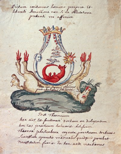 Ilustración de La Clave de la Gran Ciencia sobre la Obra Filosófica Desconocida, o Renovación Eterna de las Cosas en el Seno de la Putrefacción de French School