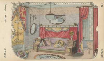Ilustración del catálogo de productos de diseño interior de A R & Cie, Francia de French School