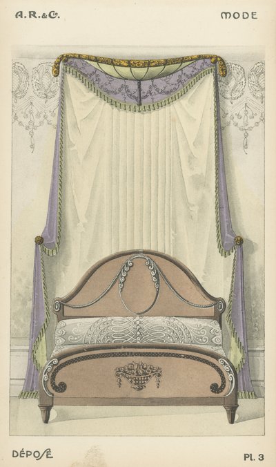Ilustración del catálogo de productos de diseño interior de A R & Cie, Francia de French School