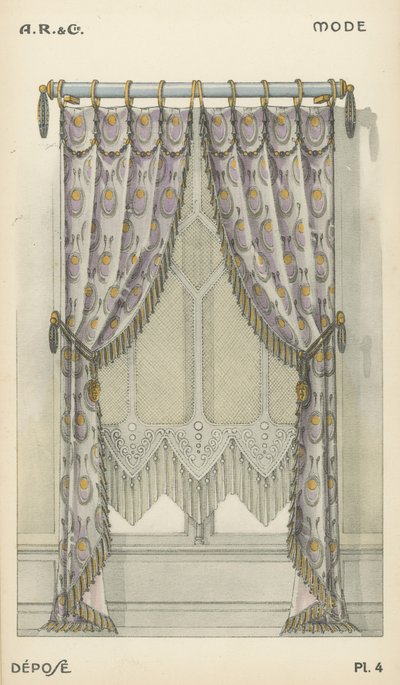 Ilustración del catálogo de productos de diseño interior de A R & Cie, Francia de French School