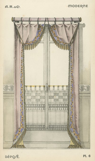 Ilustración del catálogo de productos de diseño interior de A R & Cie, Francia de French School